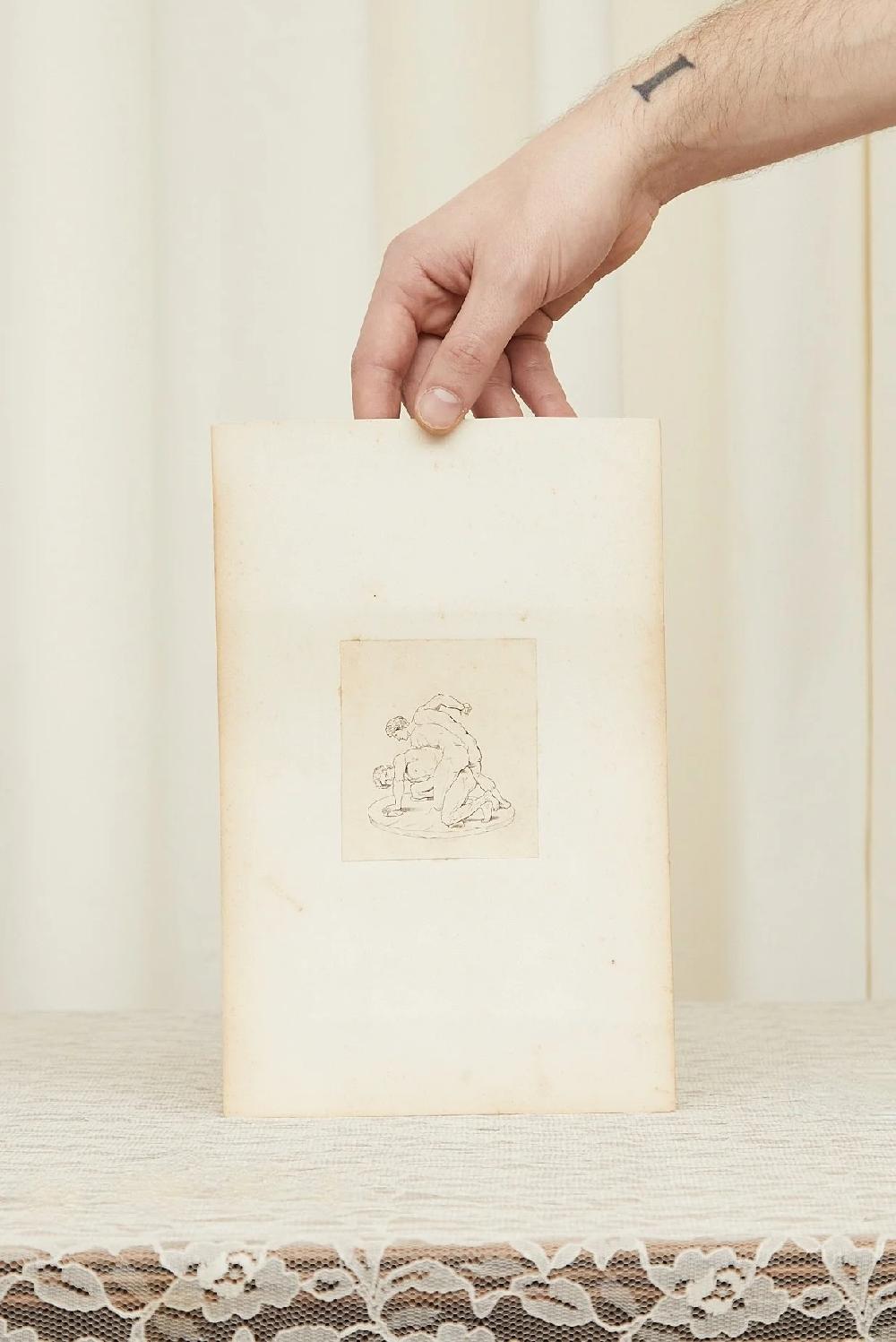 tanner fletcher Vintage French Homoerotic Sketch