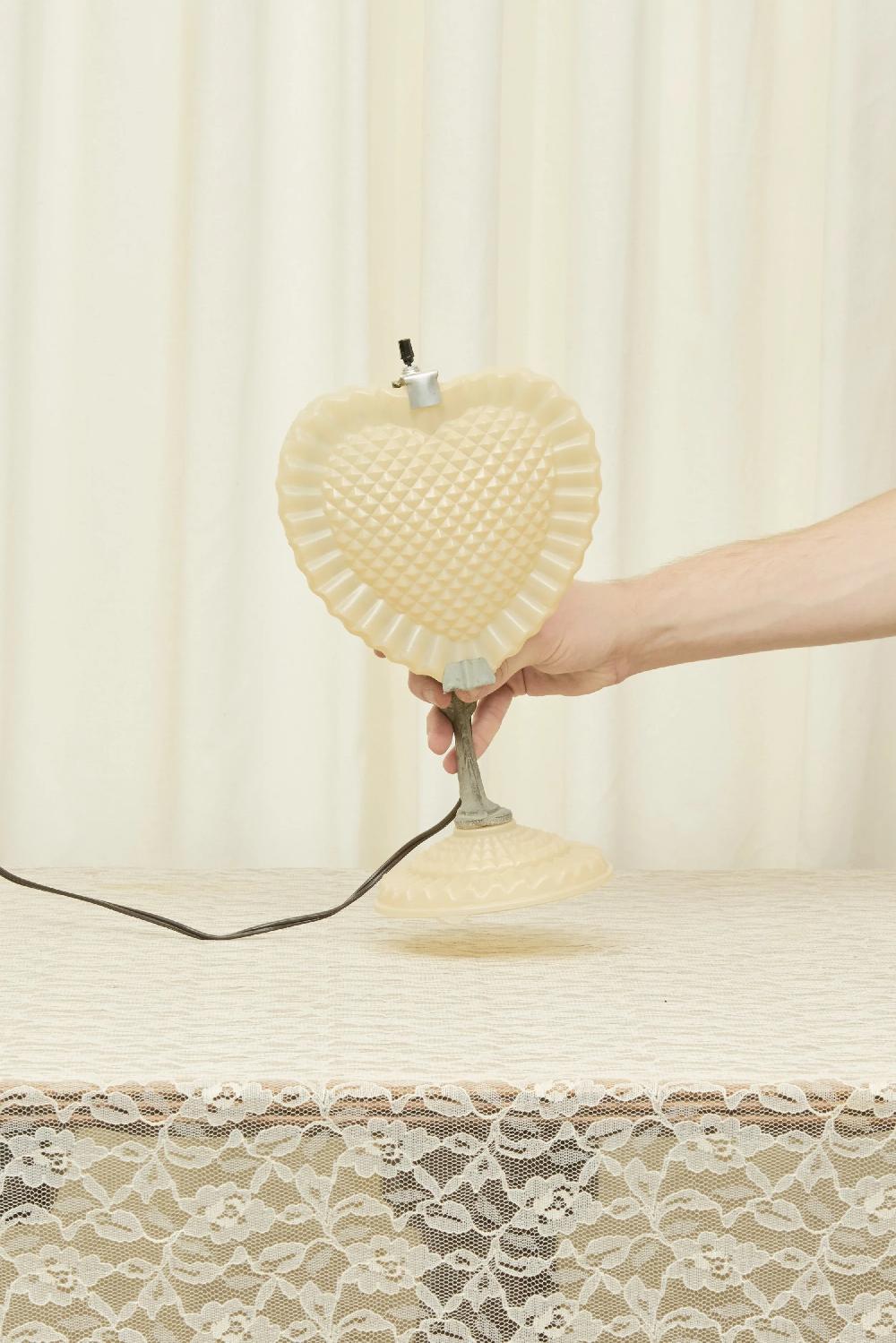 Tanner Fletcher Vintage Heart Shaped Boudoir Lamps