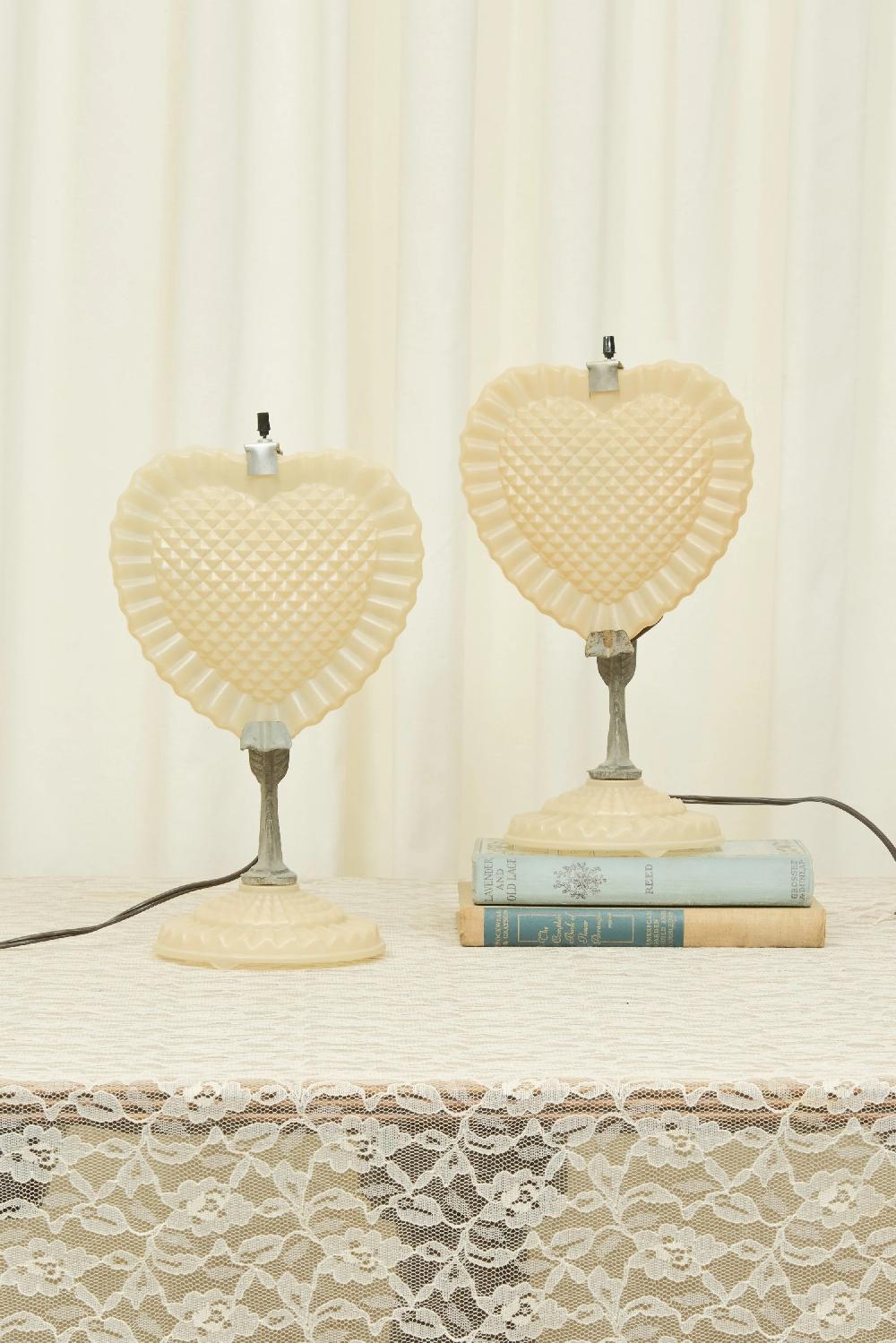 tanner fletcher Vintage Heart Shaped Boudoir Lamps