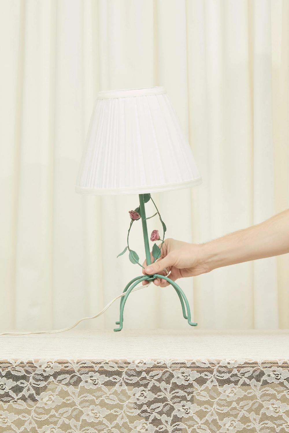 Tanner Fletcher Vintage Metal Floral Lamp