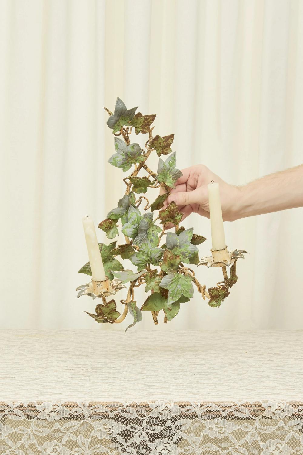 tanner fletcher Vintage Metal Ivy Wall Sconce