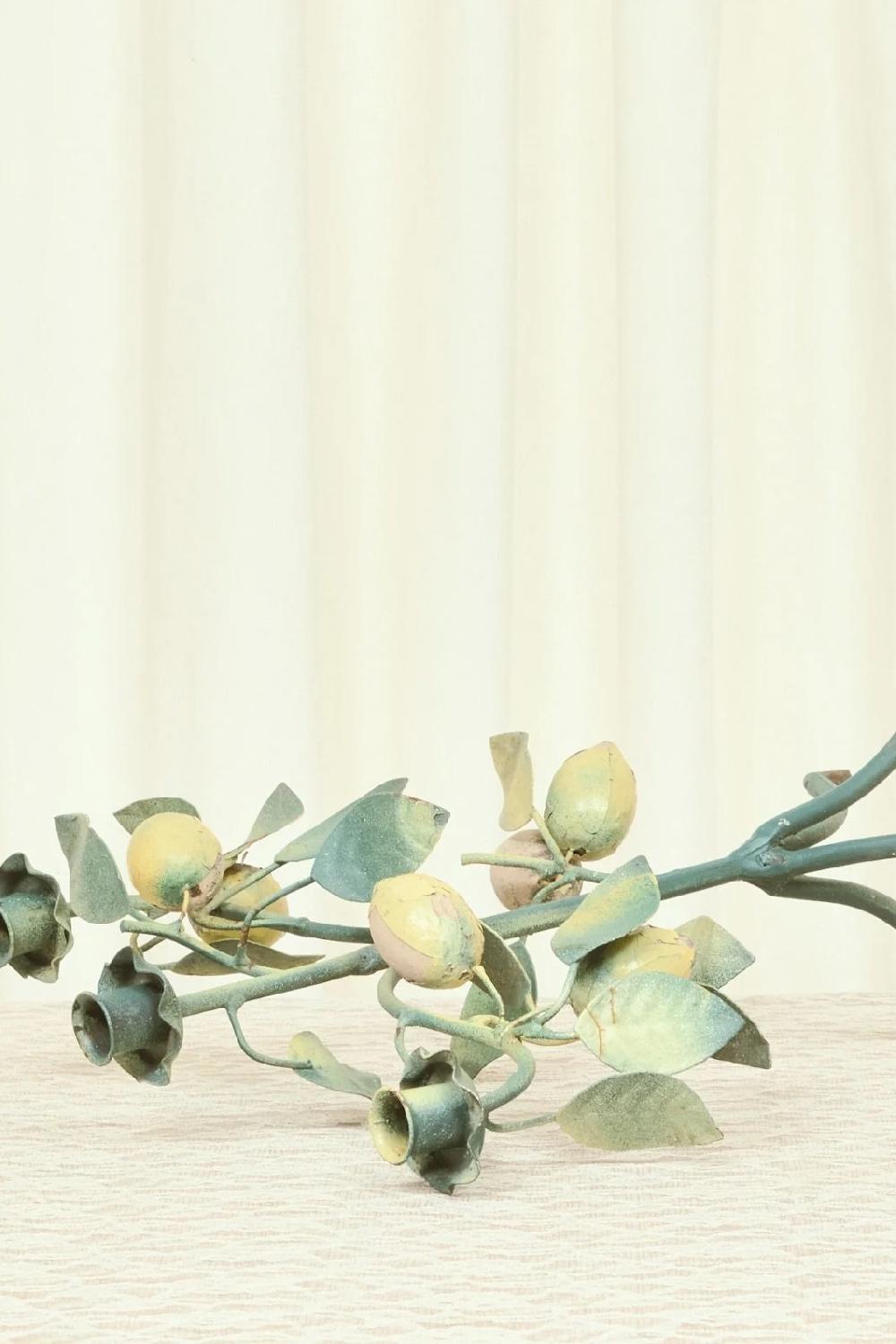 Tanner Fletcher Vintage Metal Lemon Candle Holder