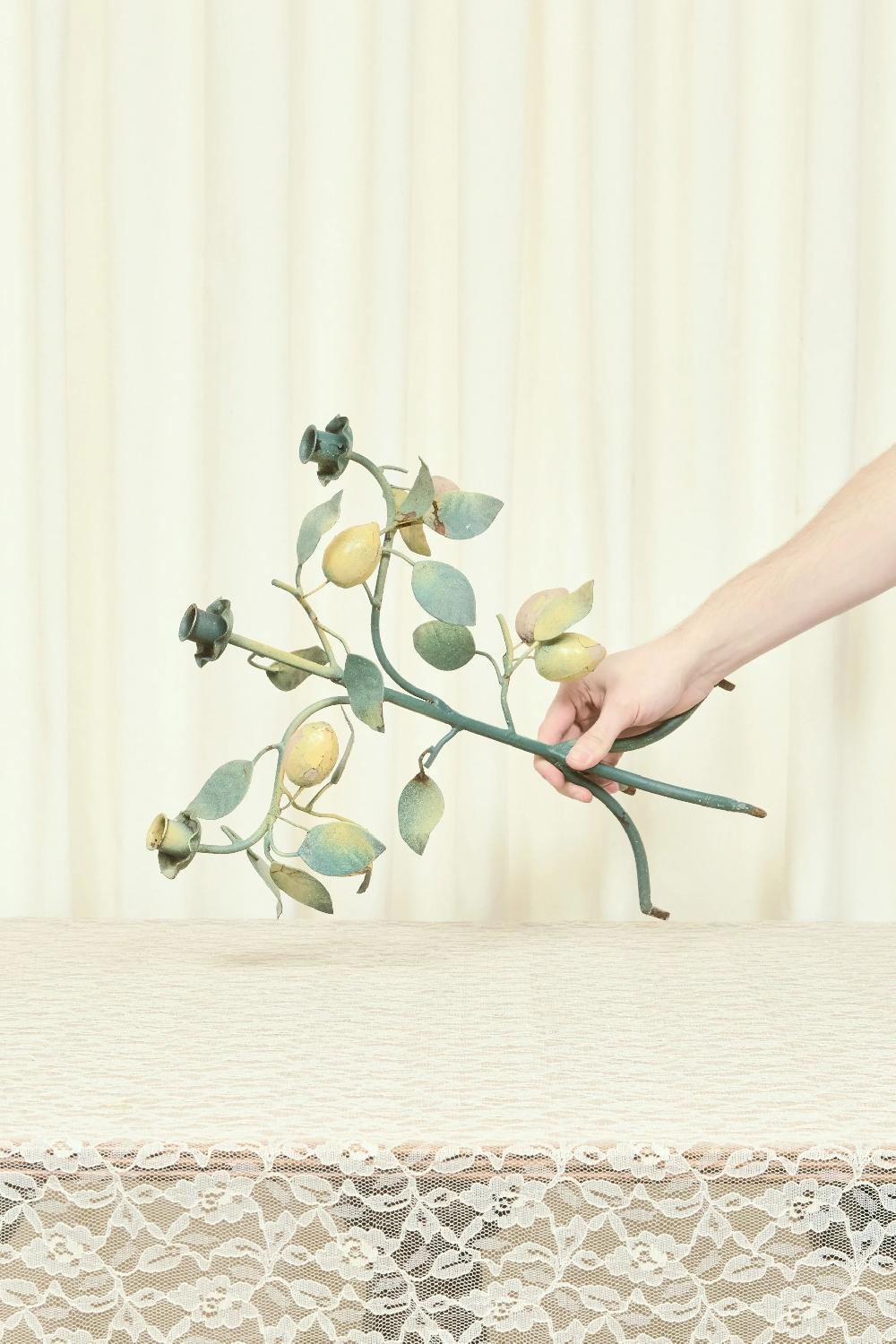 Tanner Fletcher Vintage Metal Lemon Candle Holder