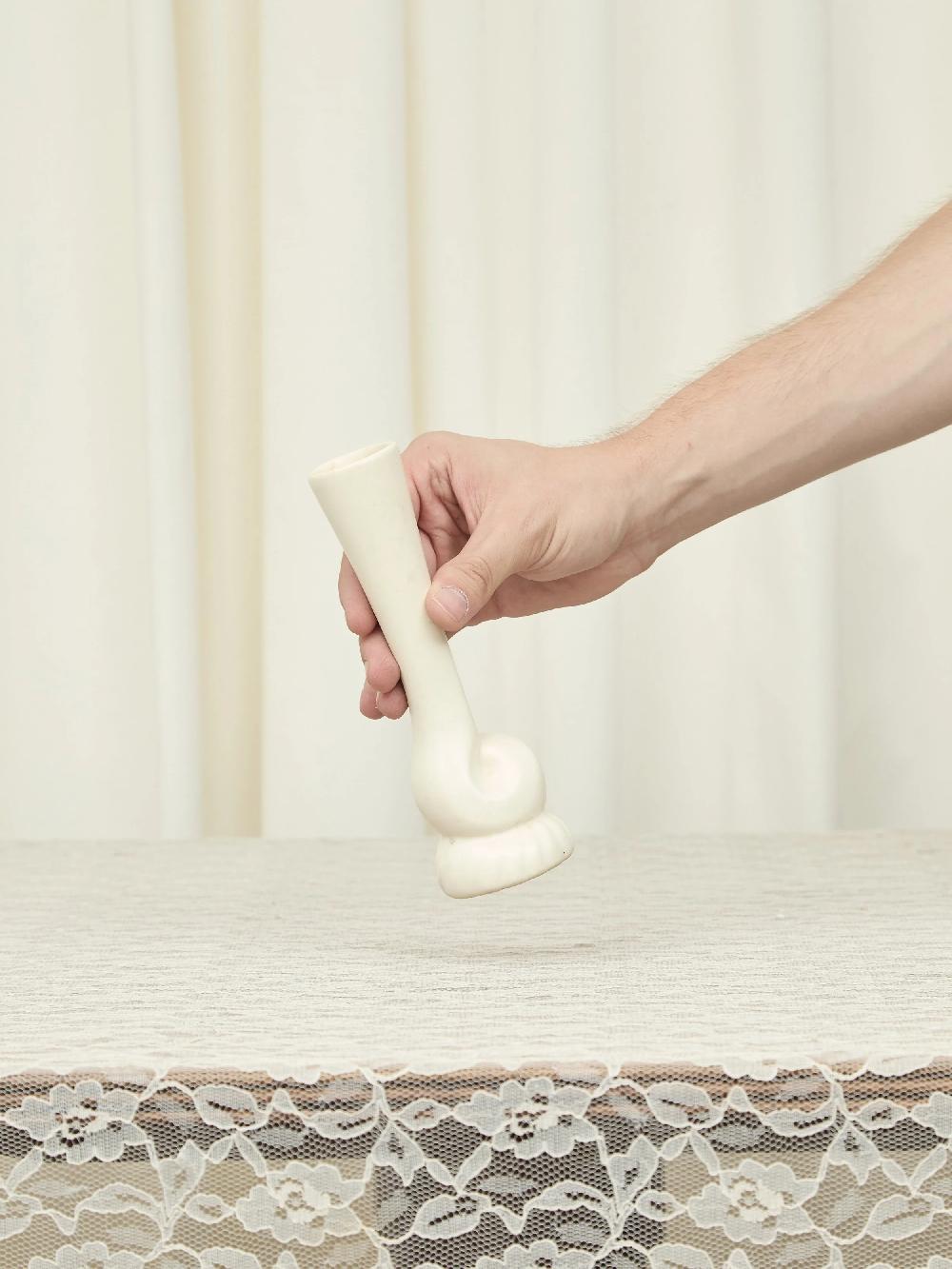 tanner fletcher Vintage Miniature Shell Bud Vase