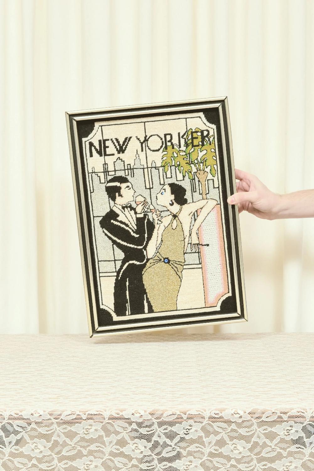Tanner Fletcher Vintage "New Yorker" Needlepoint