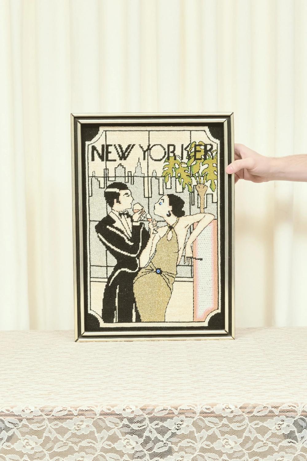 tanner fletcher Vintage "New Yorker" Needlepoint
