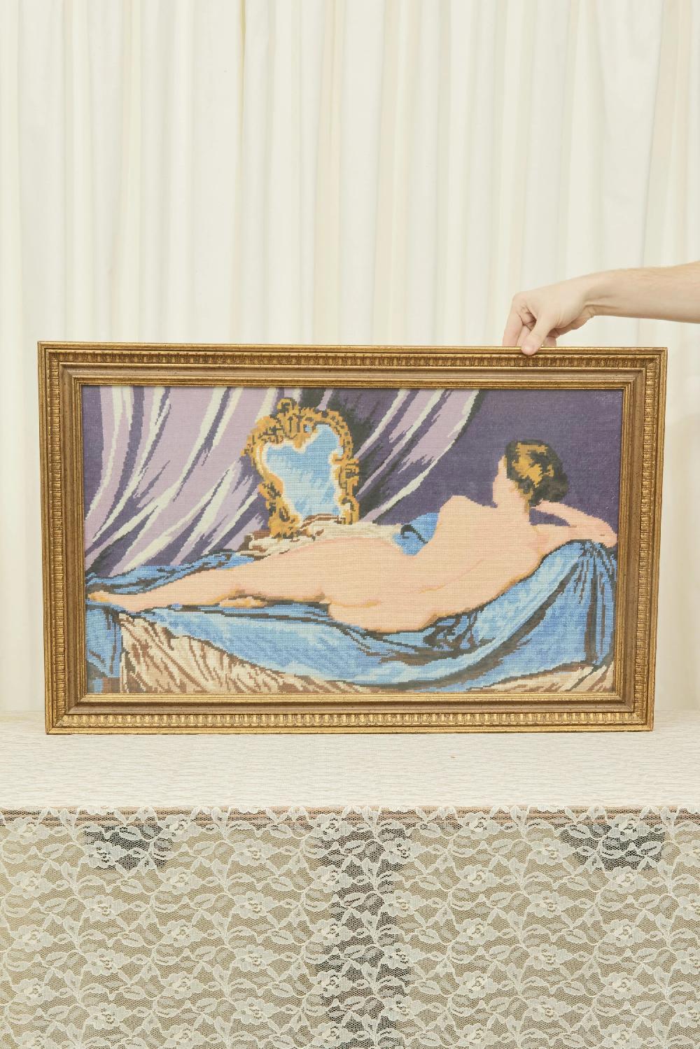 Tanner Fletcher Vintage Nude Woman Needlepoint