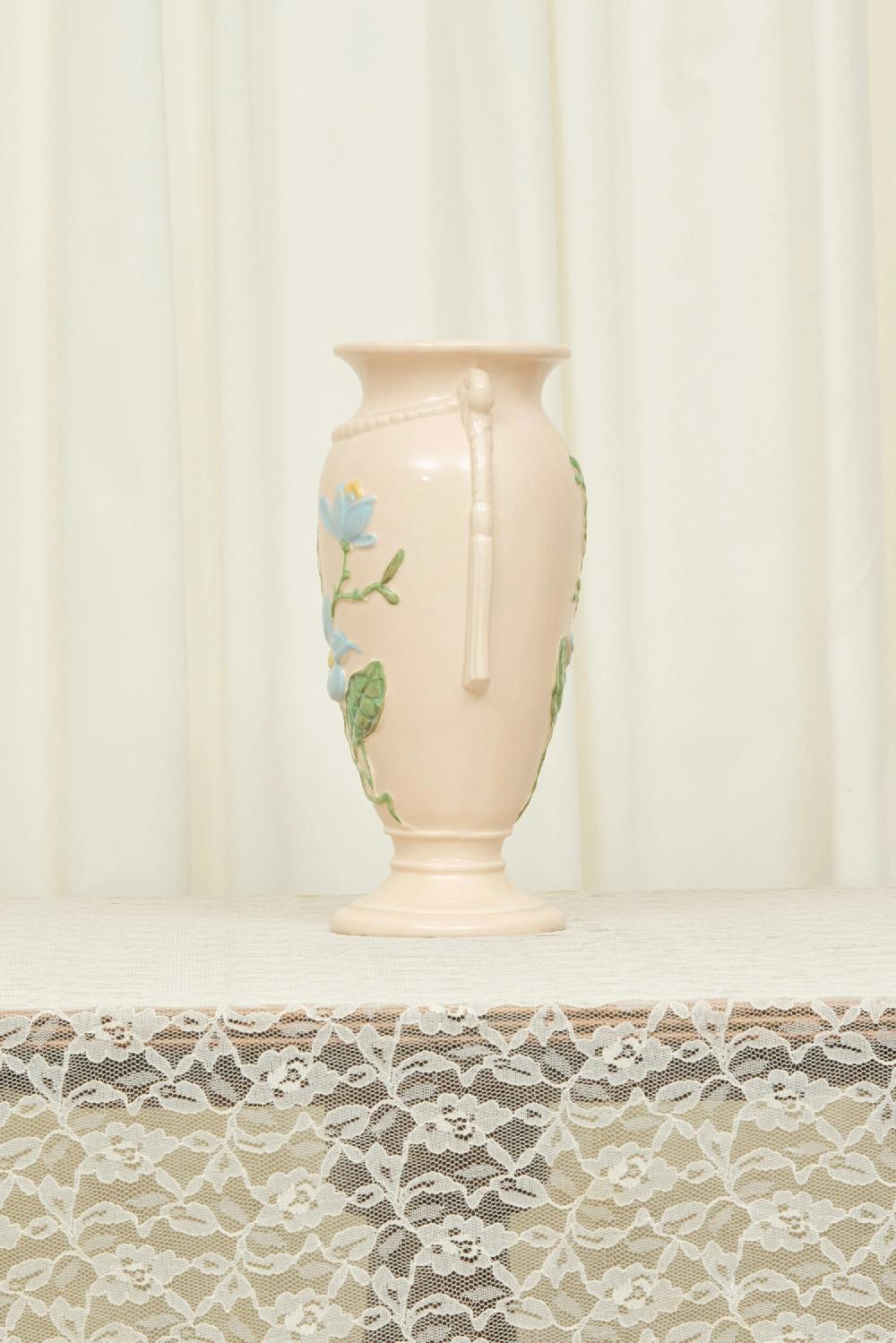 Tanner Fletcher Vintage Pink Floral Vase