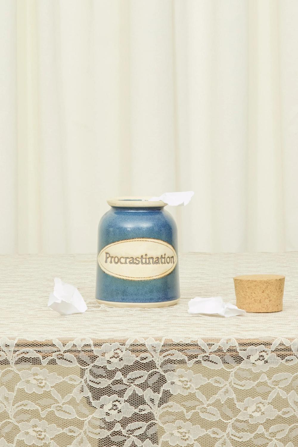 tanner fletcher Vintage "Procrastinations" Jar