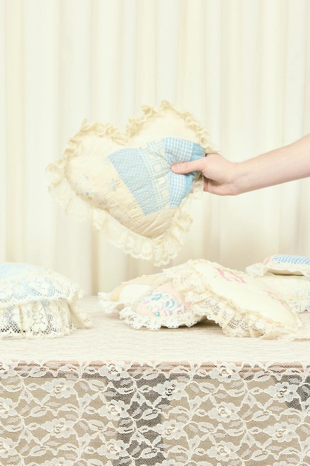 Tanner Fletcher Vintage Quilted Heart Pillow Set/2