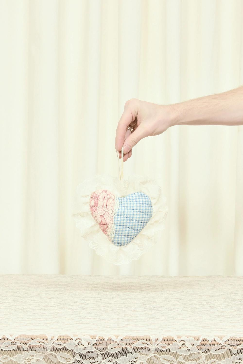 Tanner Fletcher Vintage Quilted Heart Pillow Set/2