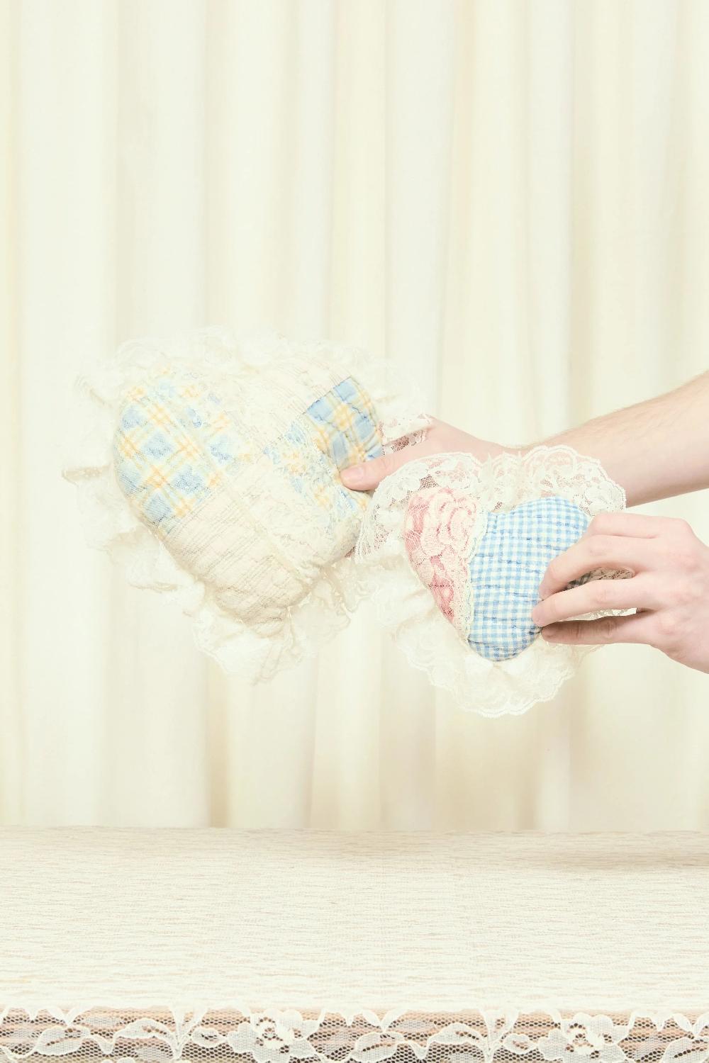 tanner fletcher Vintage Quilted Heart Pillow Set/2