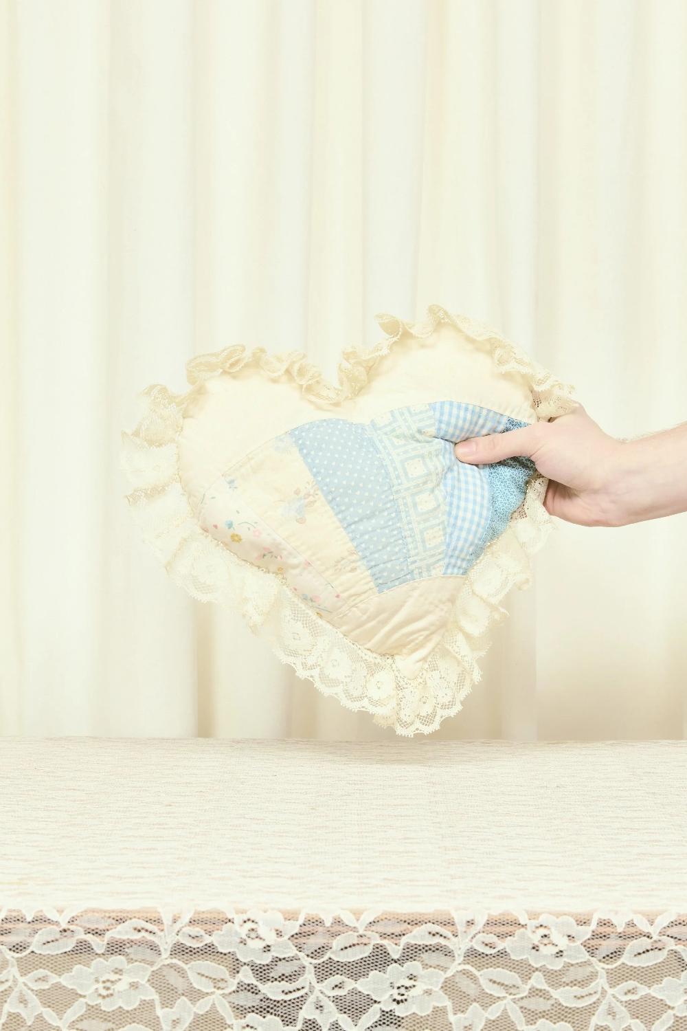 tanner fletcher Vintage Quilted Heart Pillow