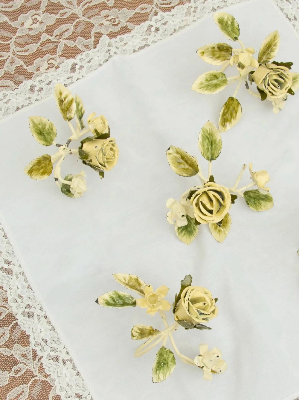 tanner fletcher Vintage Rose Napkin Rings Set of 4