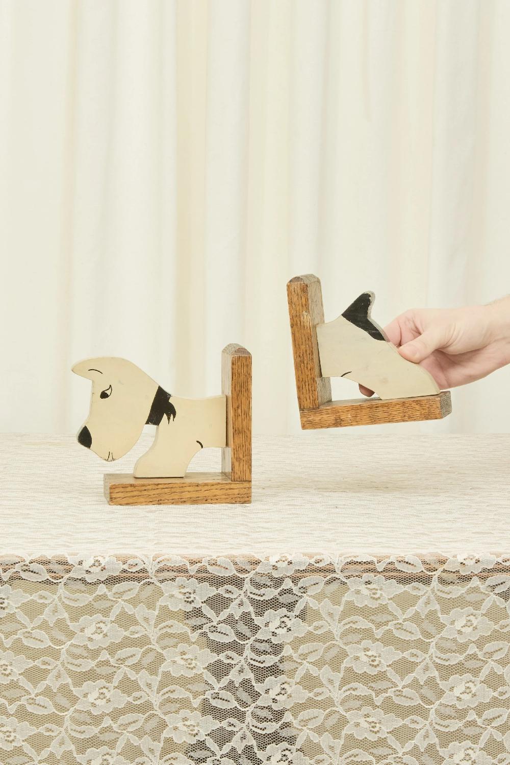 Tanner Fletcher Vintage Scottie Painted Bookends