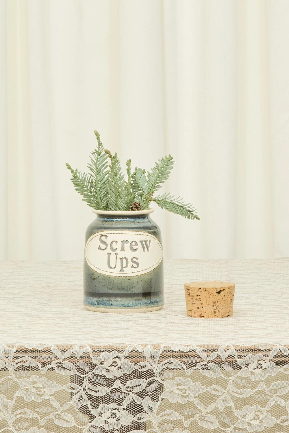 tanner fletcher Vintage "Screw Ups" Jar