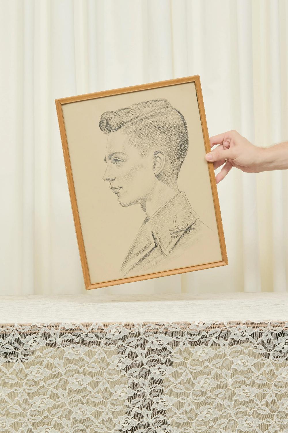 tanner fletcher Vintage Sketch of a Boy