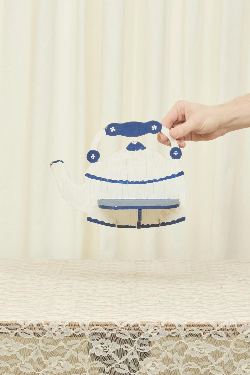 Tanner Fletcher Vintage Teapot Wall Shelf/Hook