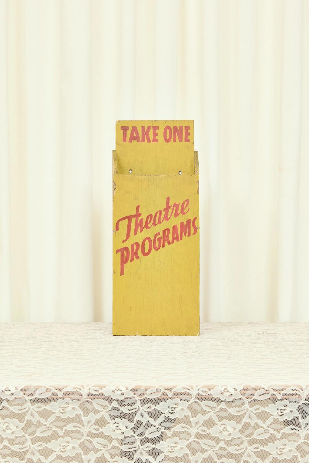 Tanner Fletcher Vintage "Theatre Programs" Wall Box