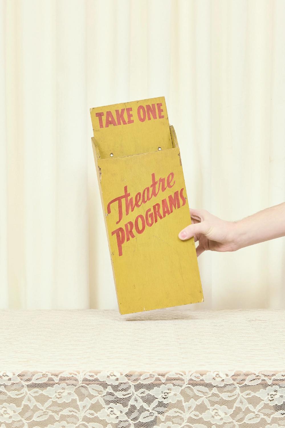 tanner fletcher Vintage "Theatre Programs" Wall Box