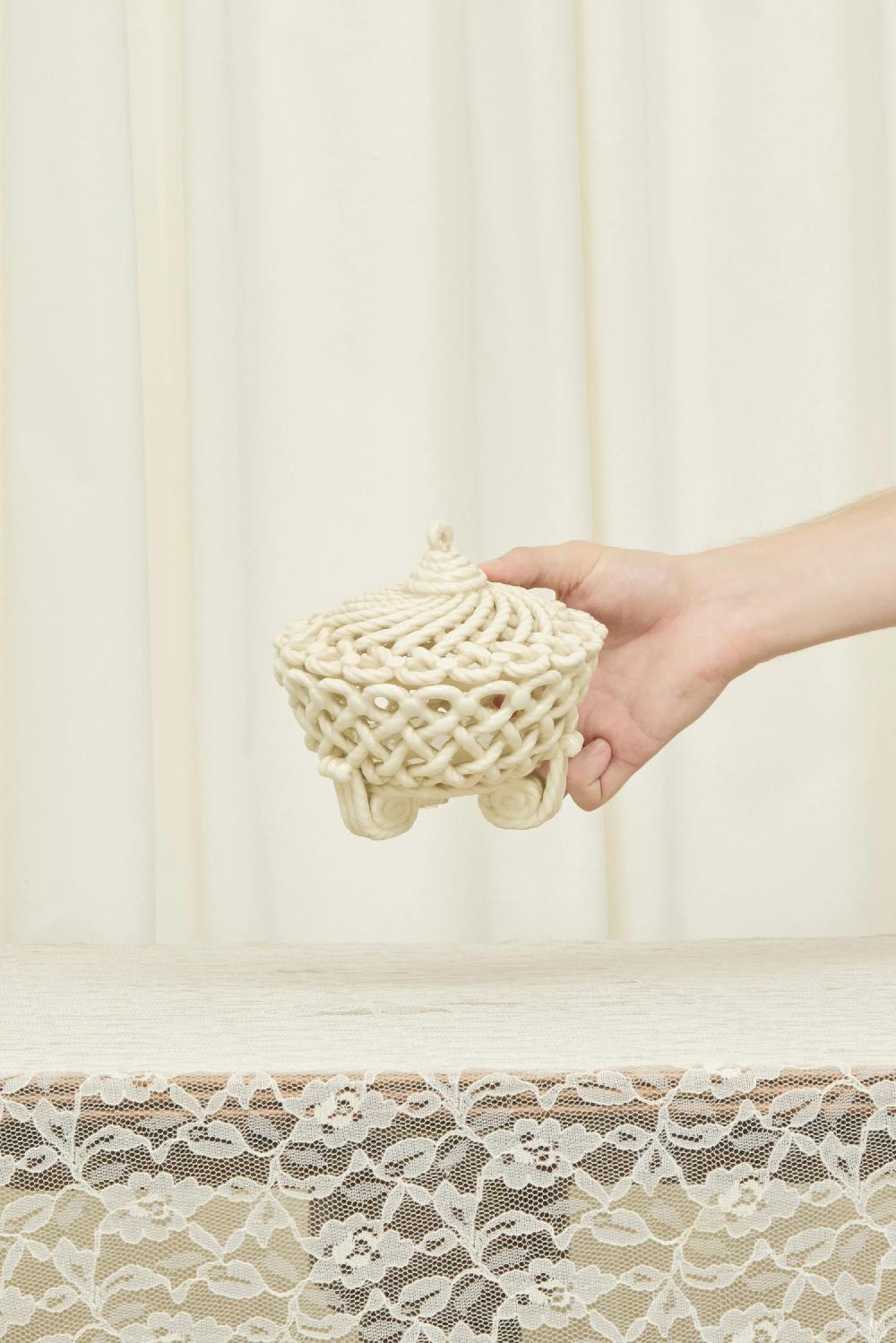 Tanner Fletcher Vintage Woven Ceramic Trinket Dish