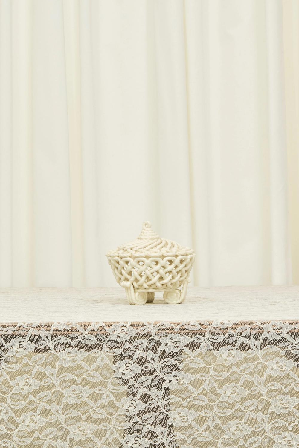 tanner fletcher Vintage Woven Ceramic Trinket Dish