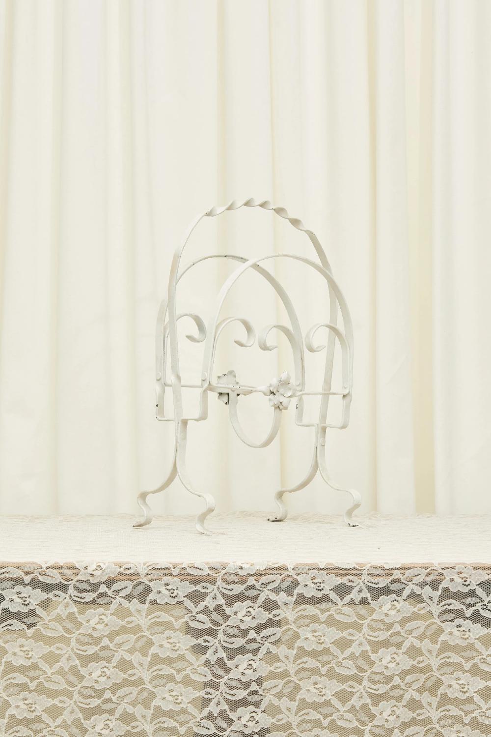 Tanner Fletcher Vintage Wrought Iron Magazine Rack