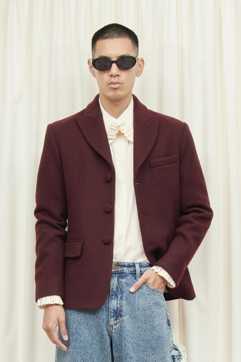 tanner fletcher Walt Wool Single Breasted Blazer