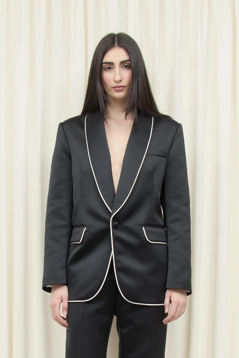 Tanner Fletcher Wesley Piping Tuxedo Blazer