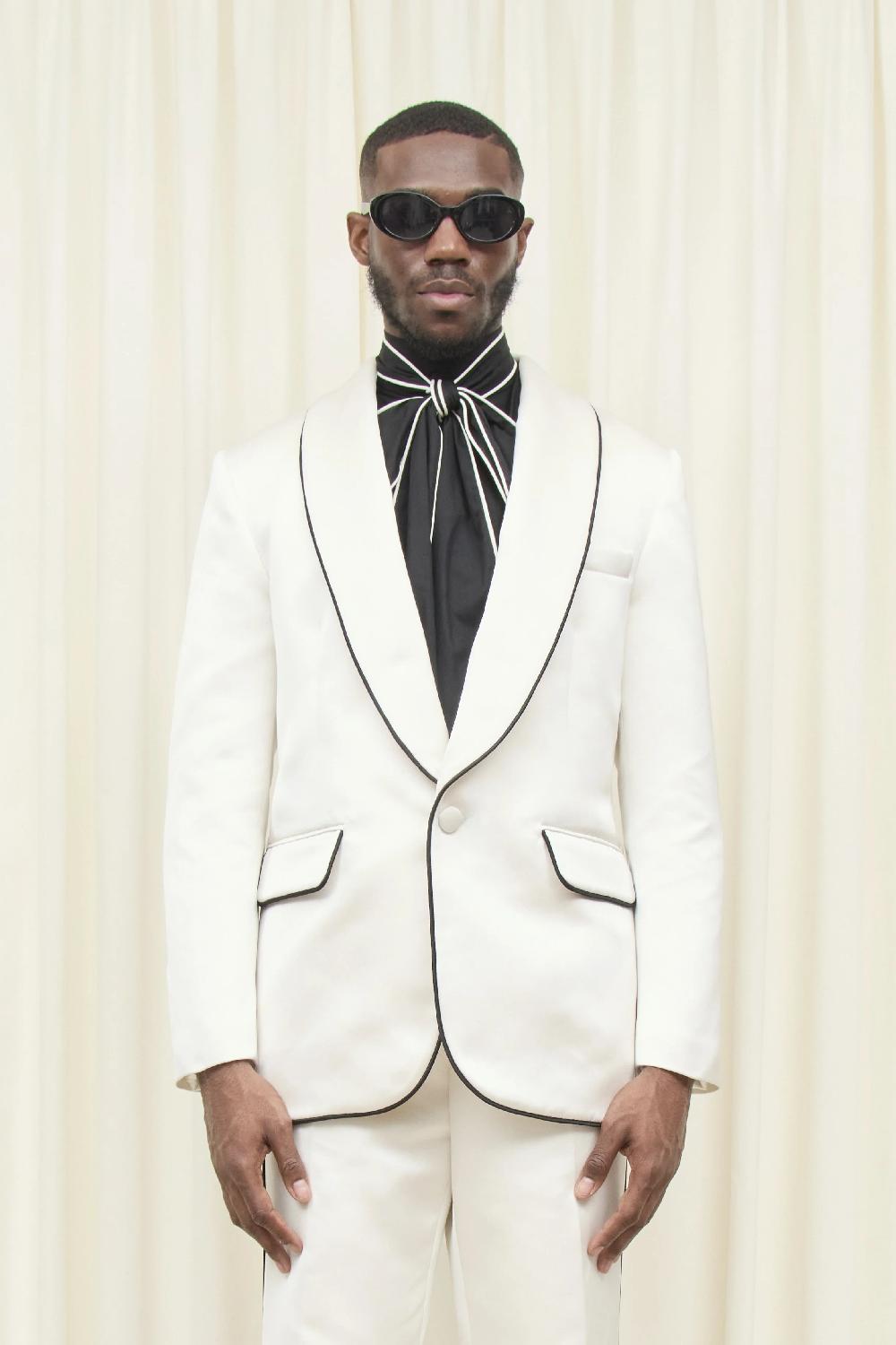Tanner Fletcher Wesley Piping Tuxedo Blazer