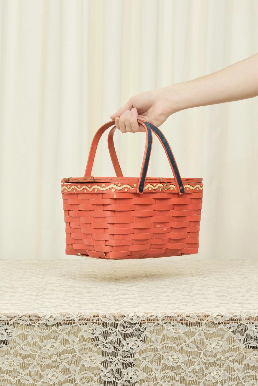 Tanner Fletcher Vintage "All Your Eggs In One Basket" Picnic Basket