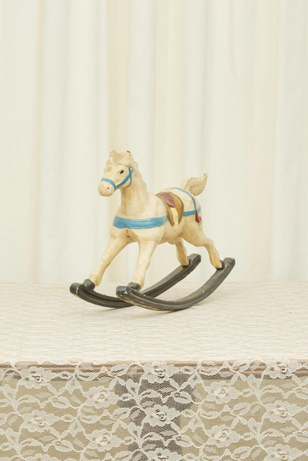 Tanner Fletcher Vintage Cast Iron Rocking Horse Object/Doorstop