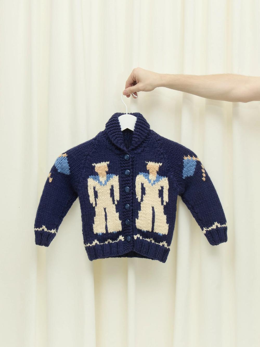 tanner fletcher Vintage Children's Hand Knit Nautical Sweater