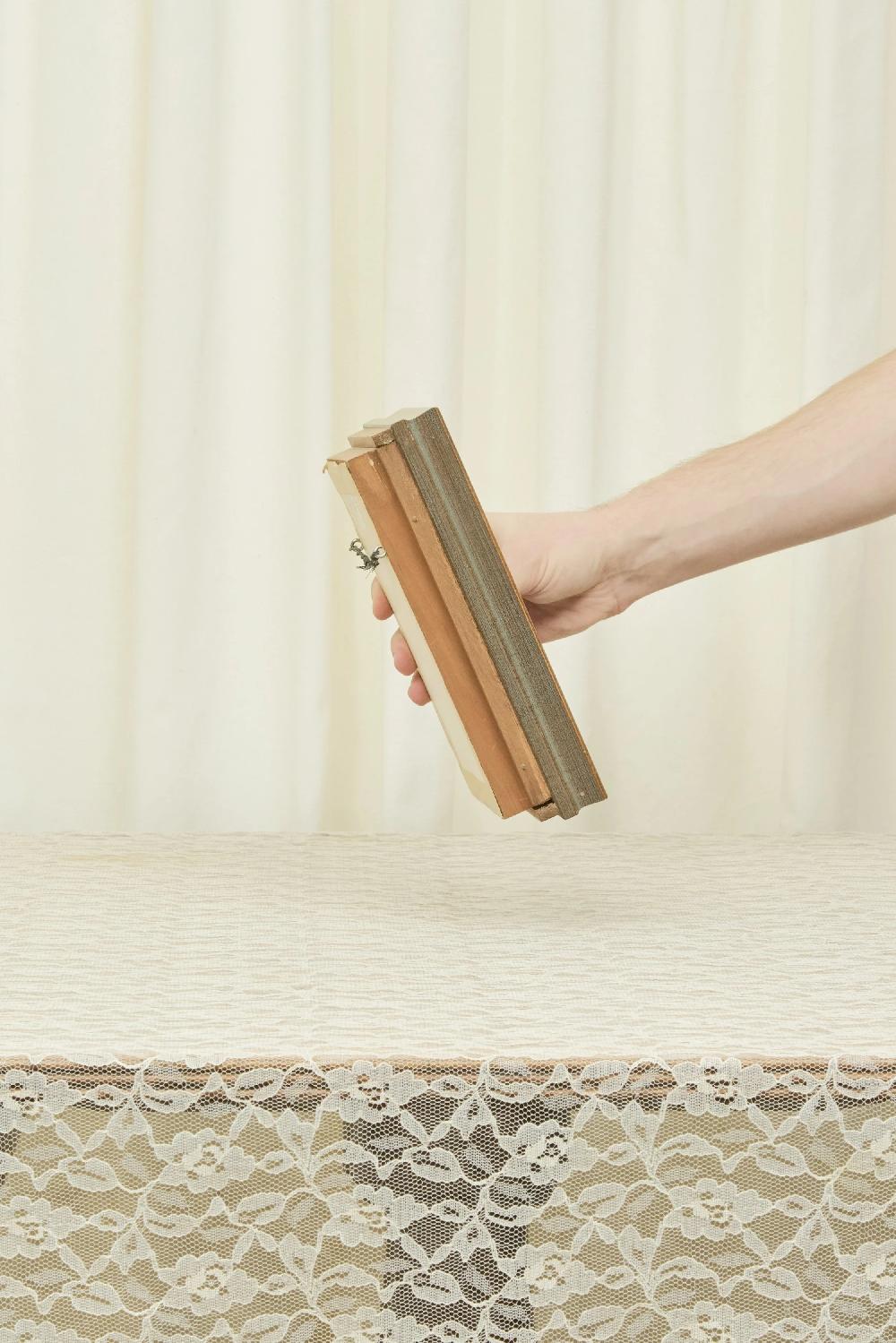 Tanner Fletcher Vintage Clock Shadowbox Needlepoint