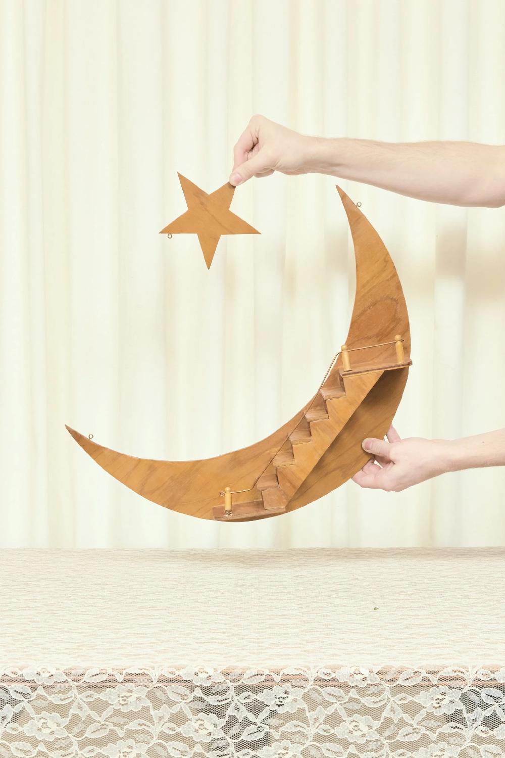 tanner fletcher Vintage Crescent Moon & Star Wall Shelf