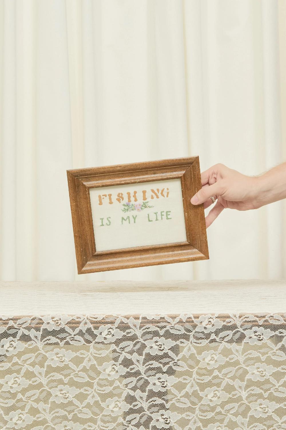 tanner fletcher Vintage Fishing is my Life Embroidery