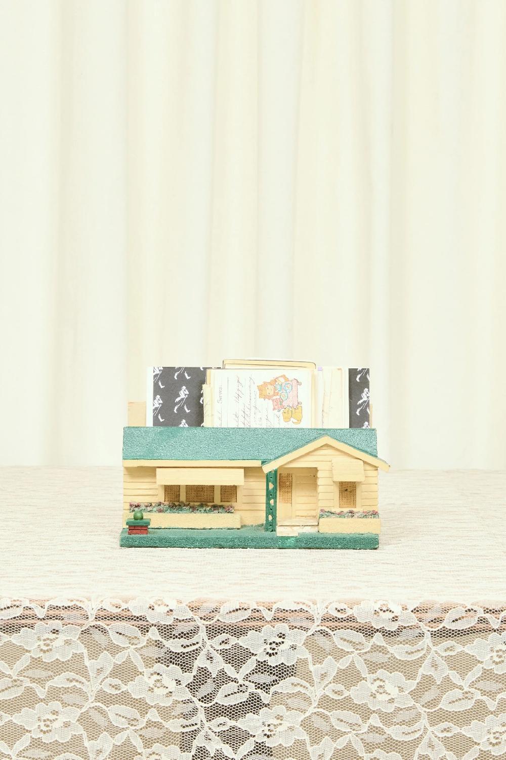 Tanner Fletcher Vintage Folk Art Cottage Letter/Napkin Holder