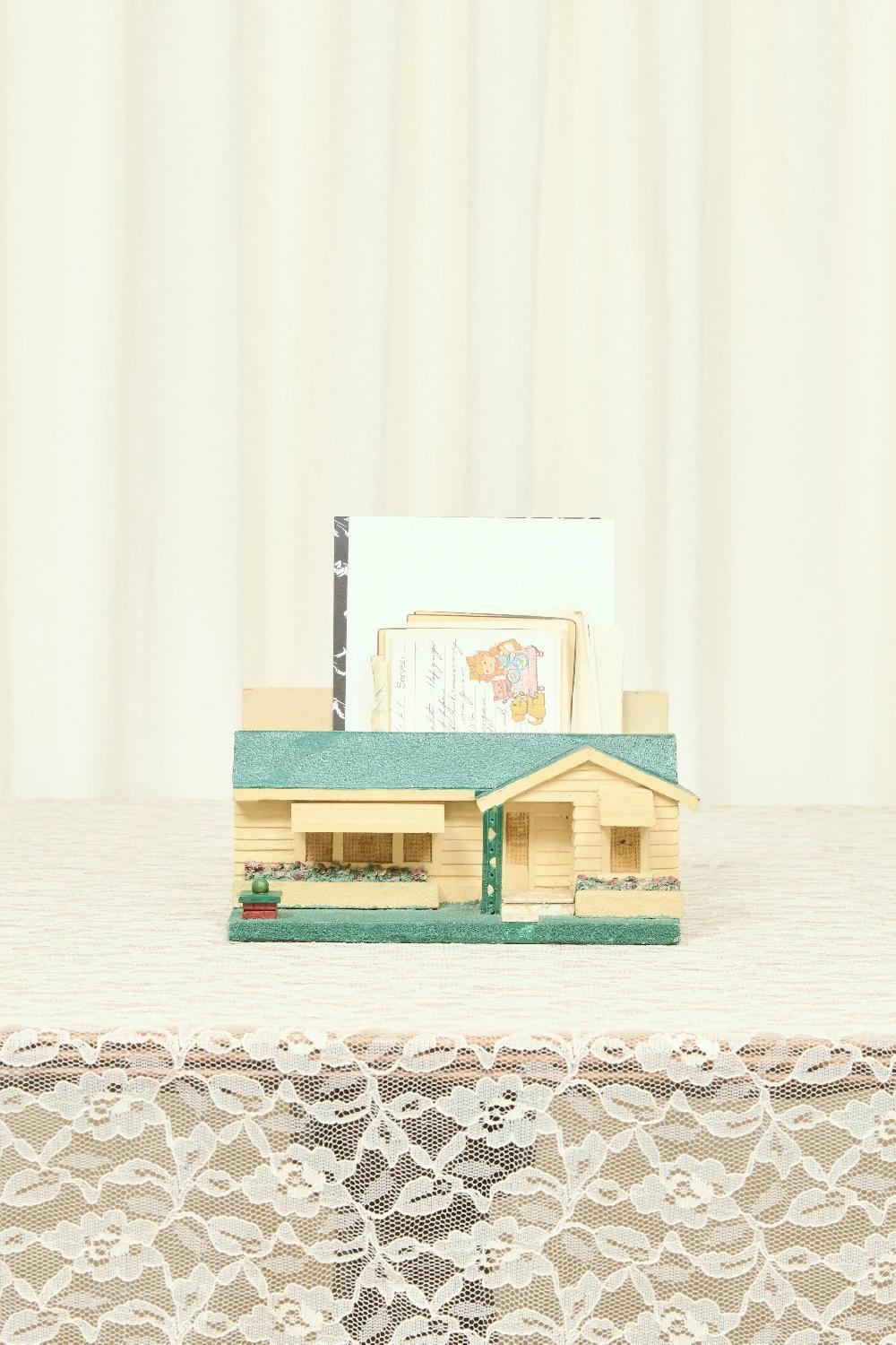 tanner fletcher Vintage Folk Art Cottage Letter/Napkin Holder