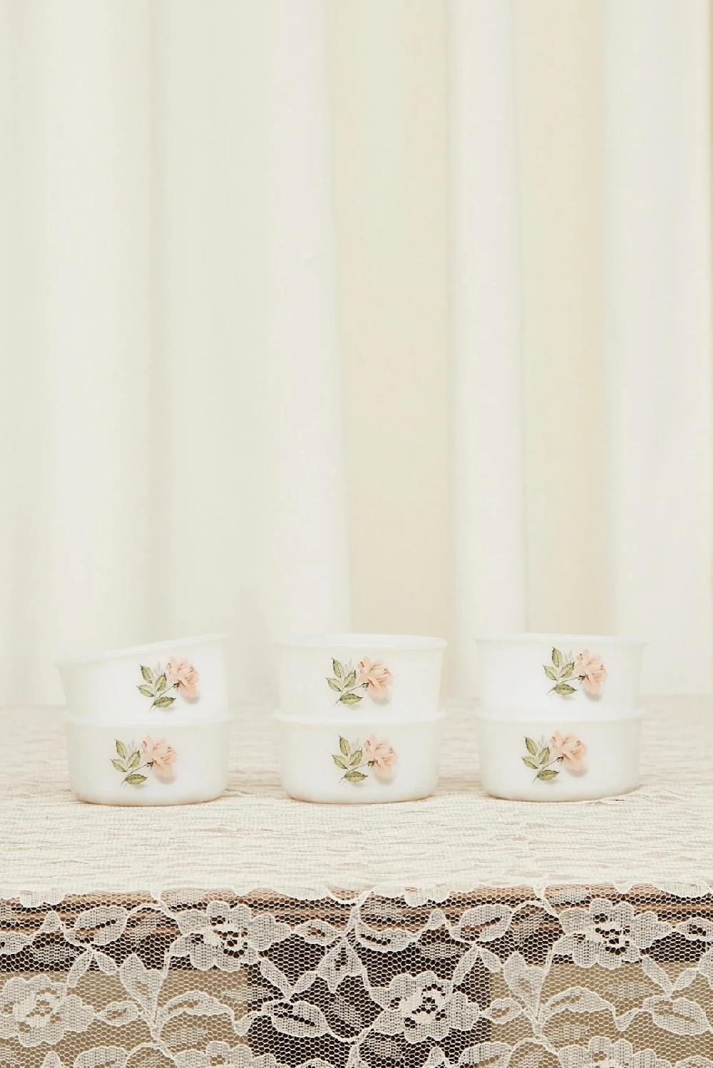 Tanner Fletcher Vintage French Rose Dishes - Set Of 2