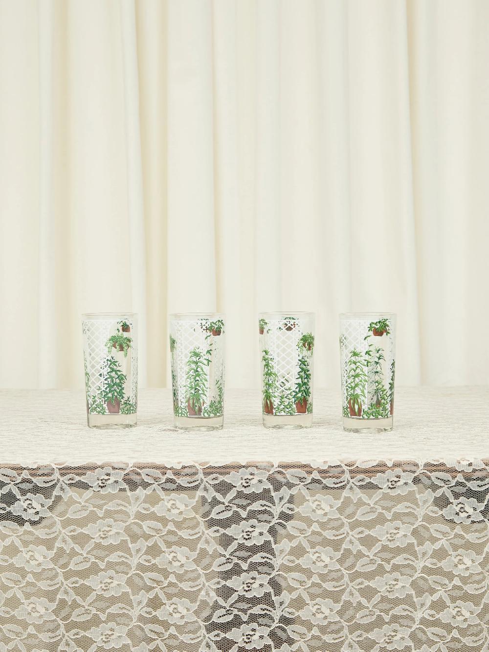 tanner fletcher Vintage Garden Trellis Drinking Glasses