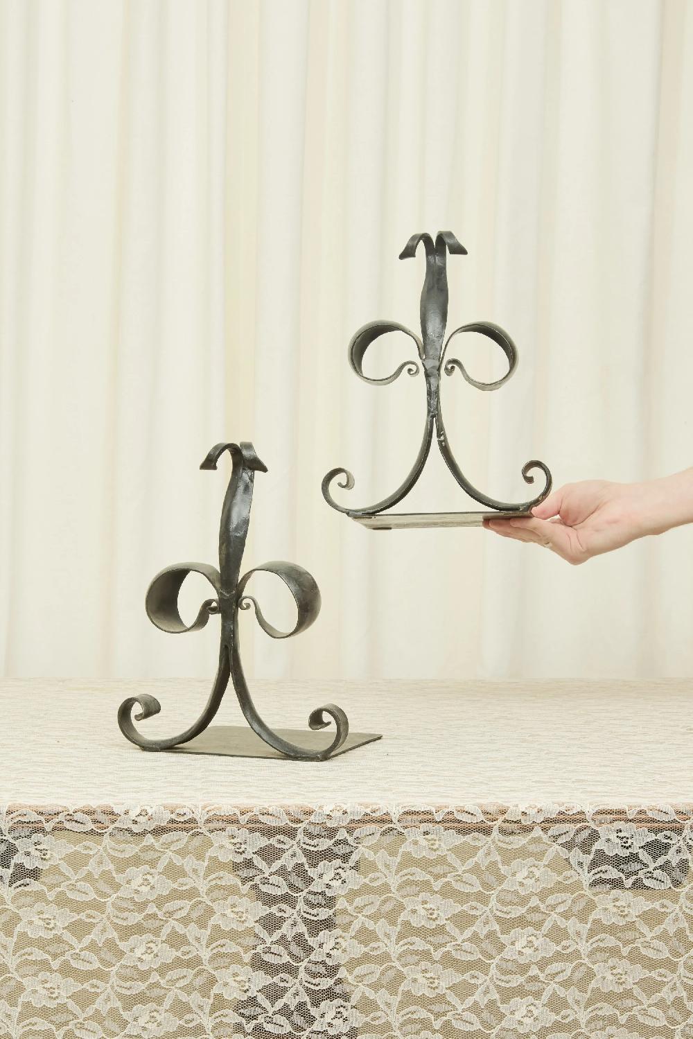 Tanner Fletcher Vintage Large Forged Iron Bookends Set/2