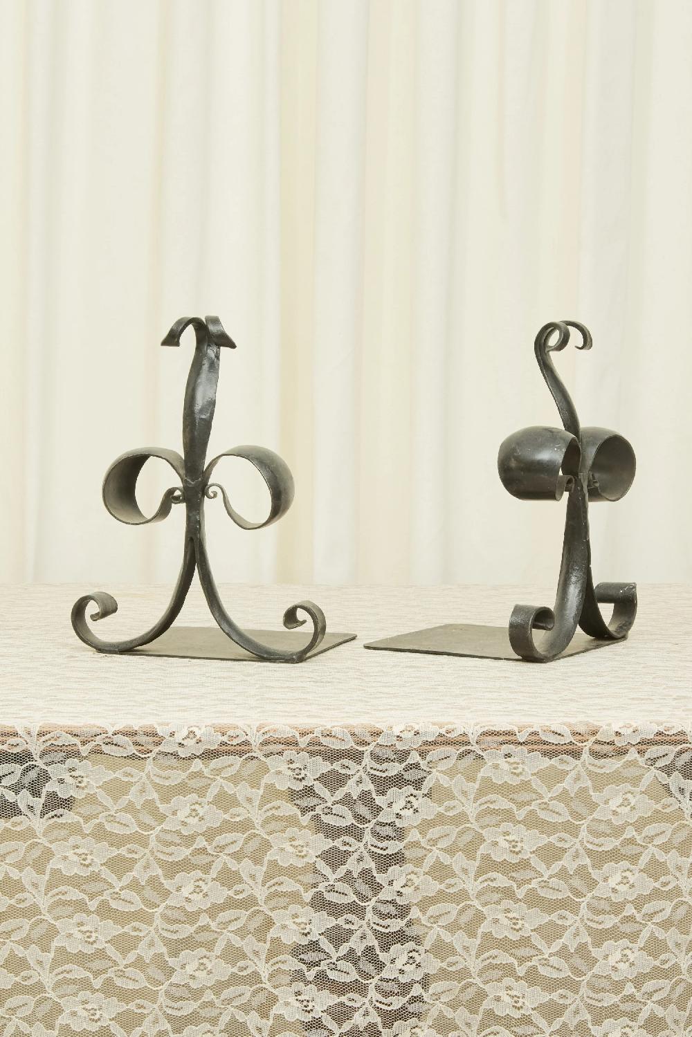 Tanner Fletcher Vintage Large Forged Iron Bookends Set/2