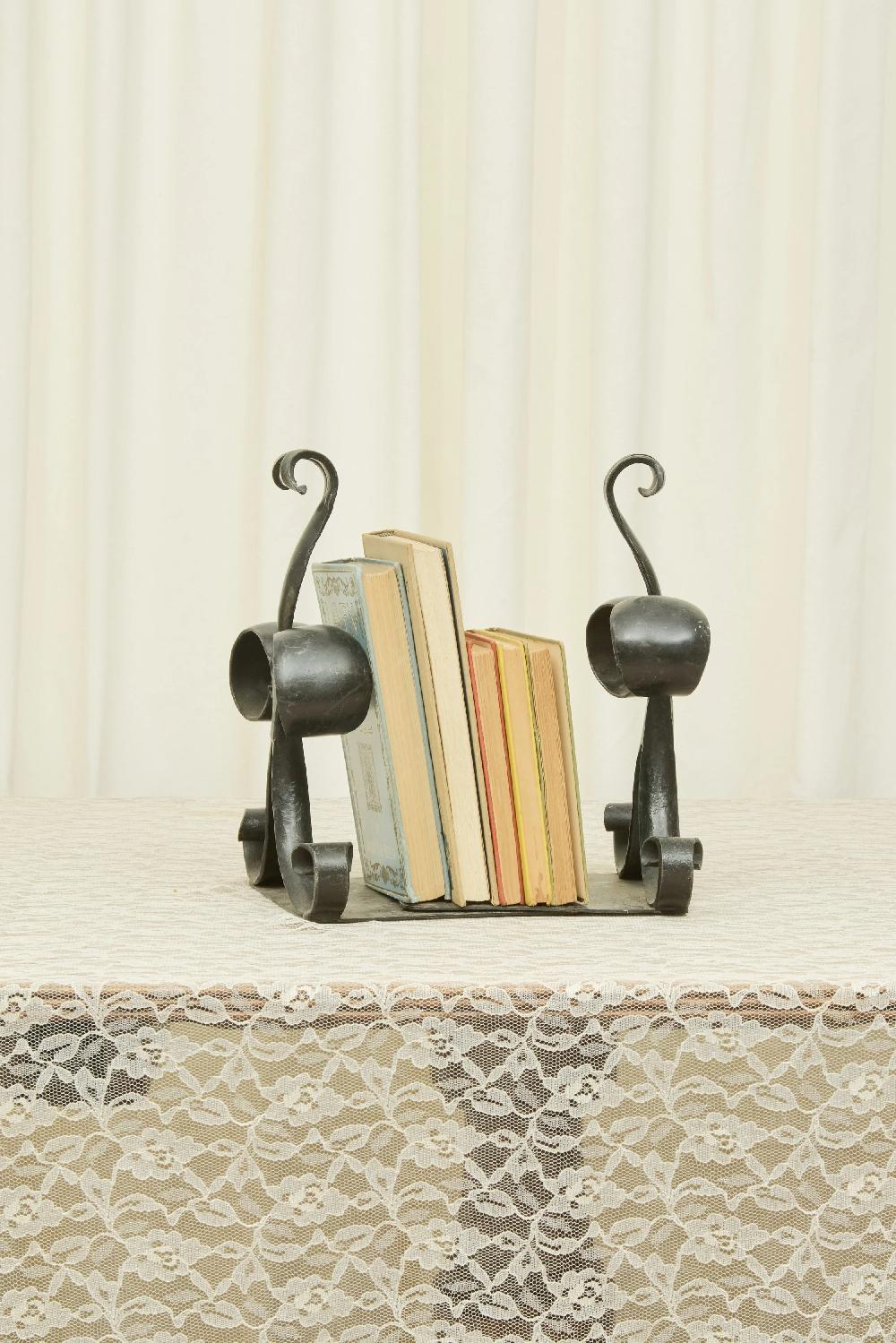 Tanner Fletcher Vintage Large Forged Iron Bookends Set/2