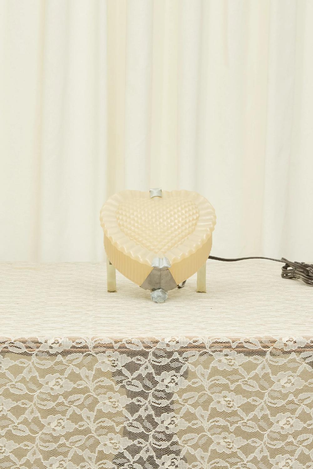 Tanner Fletcher Vintage Leaning Heart Shaped Boudoir Lamp