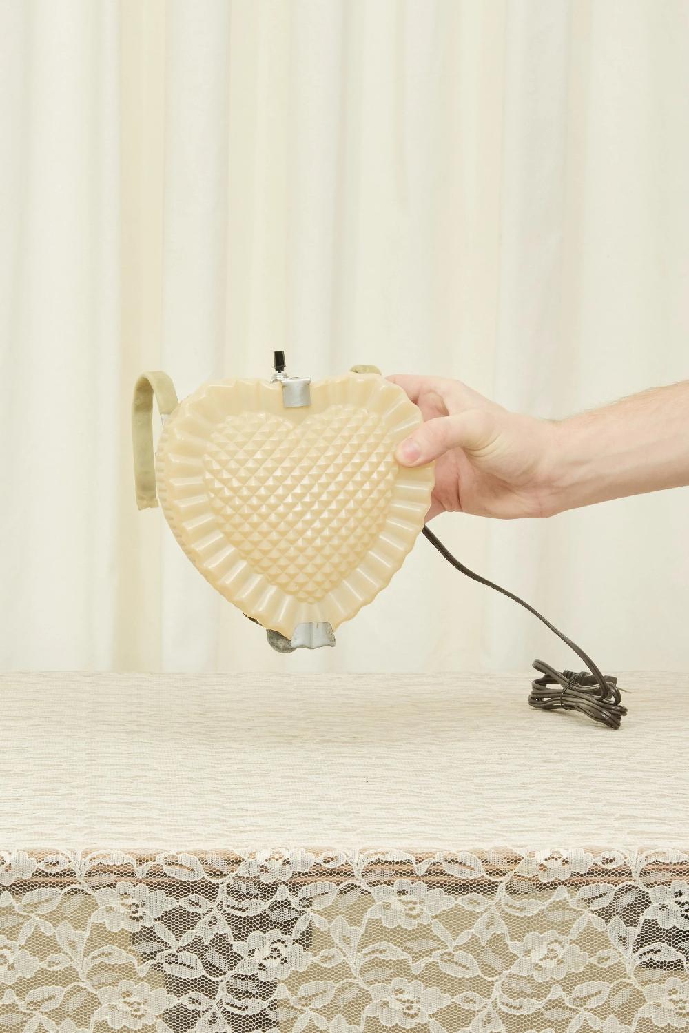 tanner fletcher Vintage Leaning Heart Shaped Boudoir Lamp