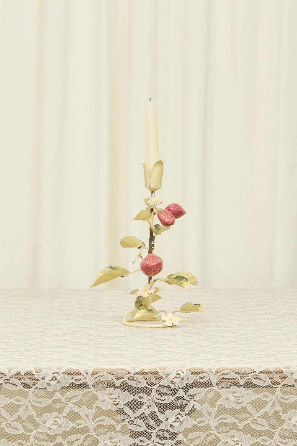 tanner fletcher Vintage Metal Strawberry Candle Holder