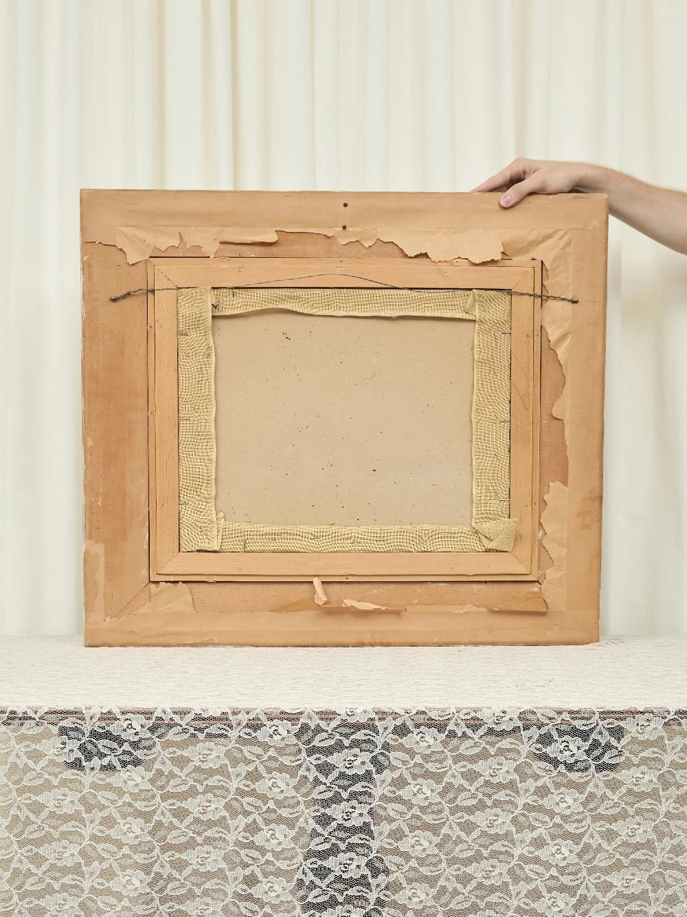 Tanner Fletcher Vintage Needlepoint Scene Of An Artist