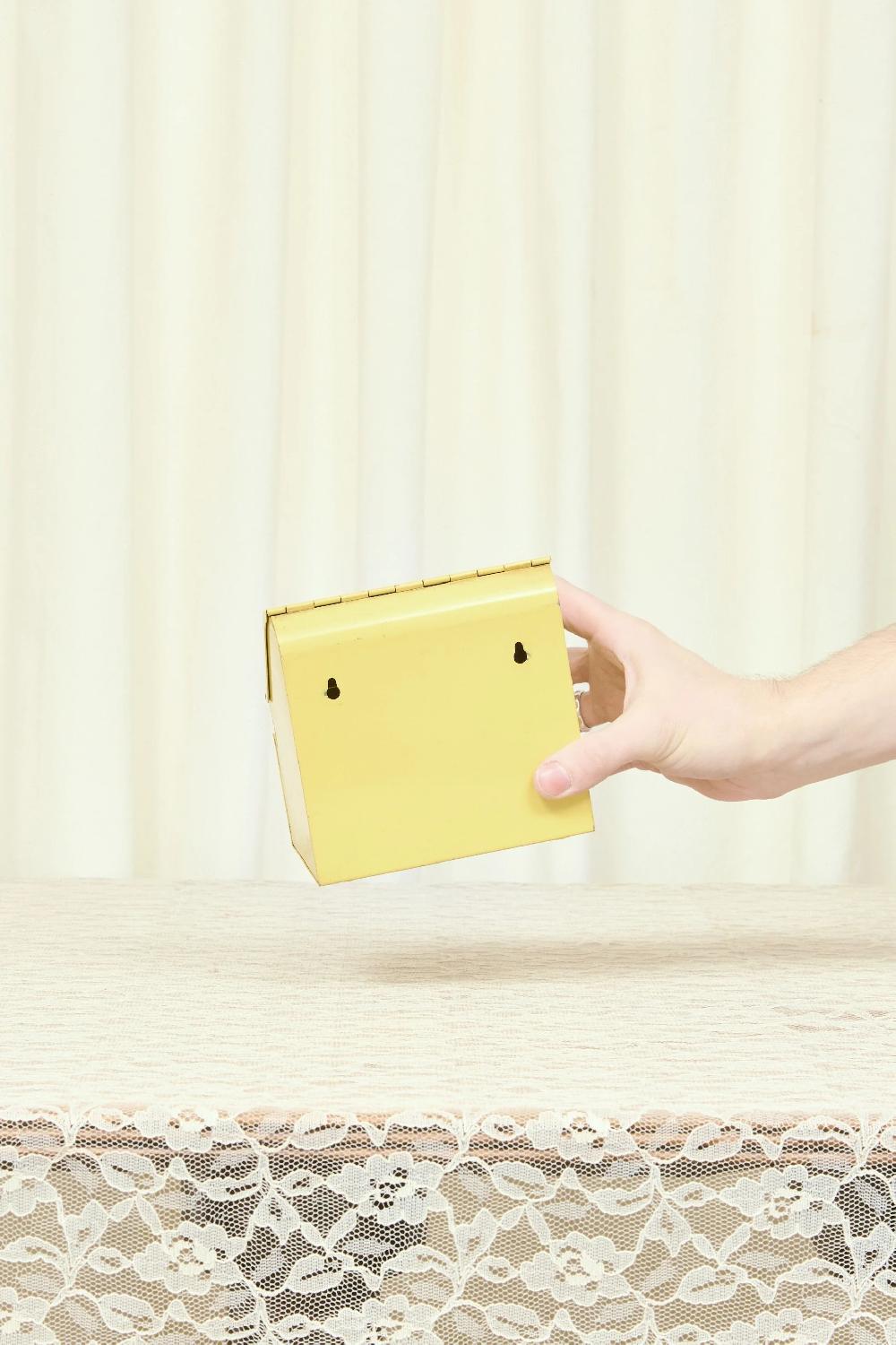 Tanner Fletcher Vintage Painted Wall Box/Recipe Card Holder