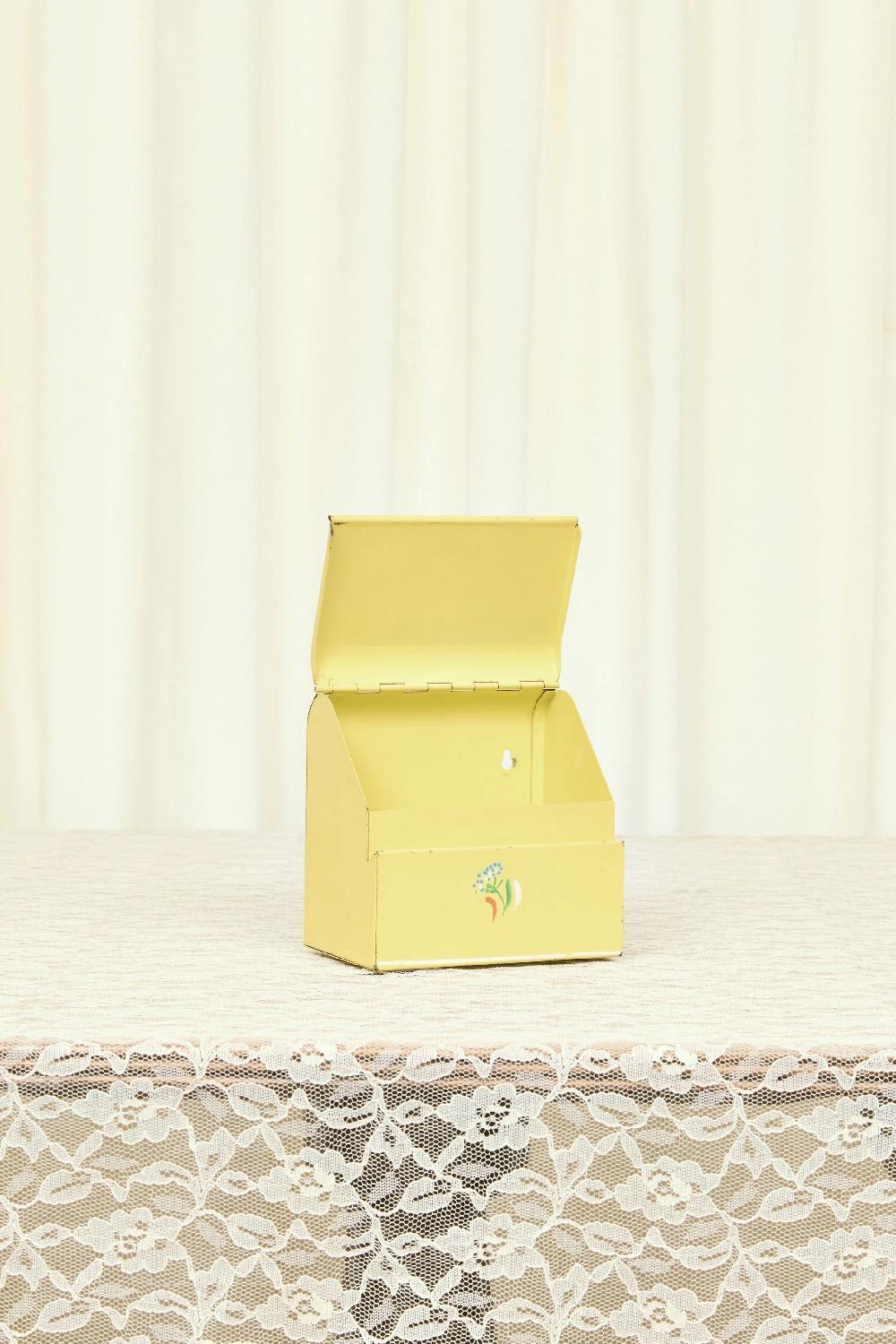 Tanner Fletcher Vintage Painted Wall Box/Recipe Card Holder