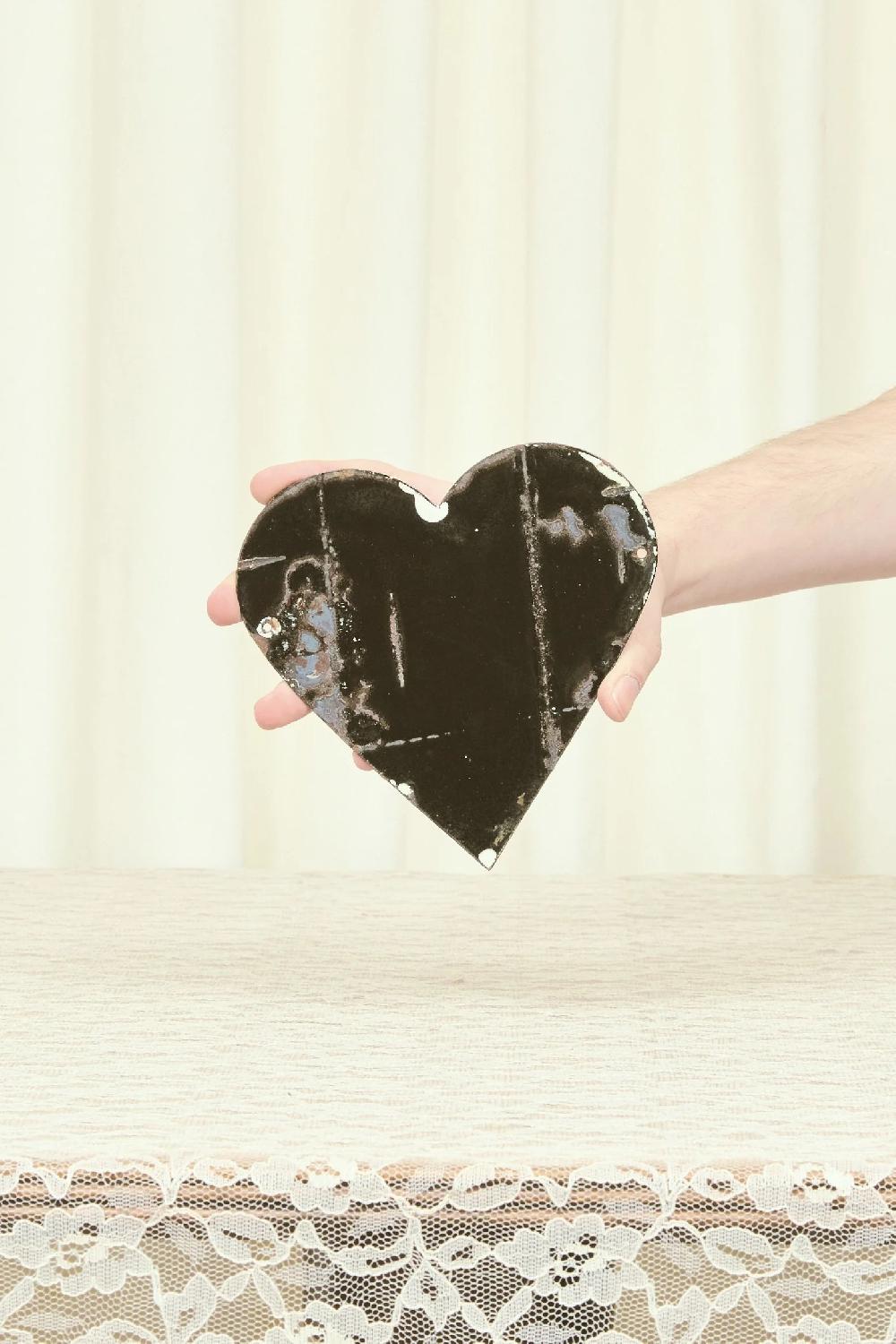 Tanner Fletcher Vintage Porcelain Heart Brothel Sign (1930's)